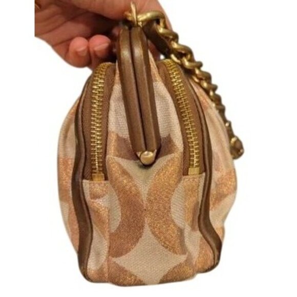 COACH 2009 Parker OP Art Frame Kisslock Triple Compartment Signature Sufflette - Picture 4 of 16